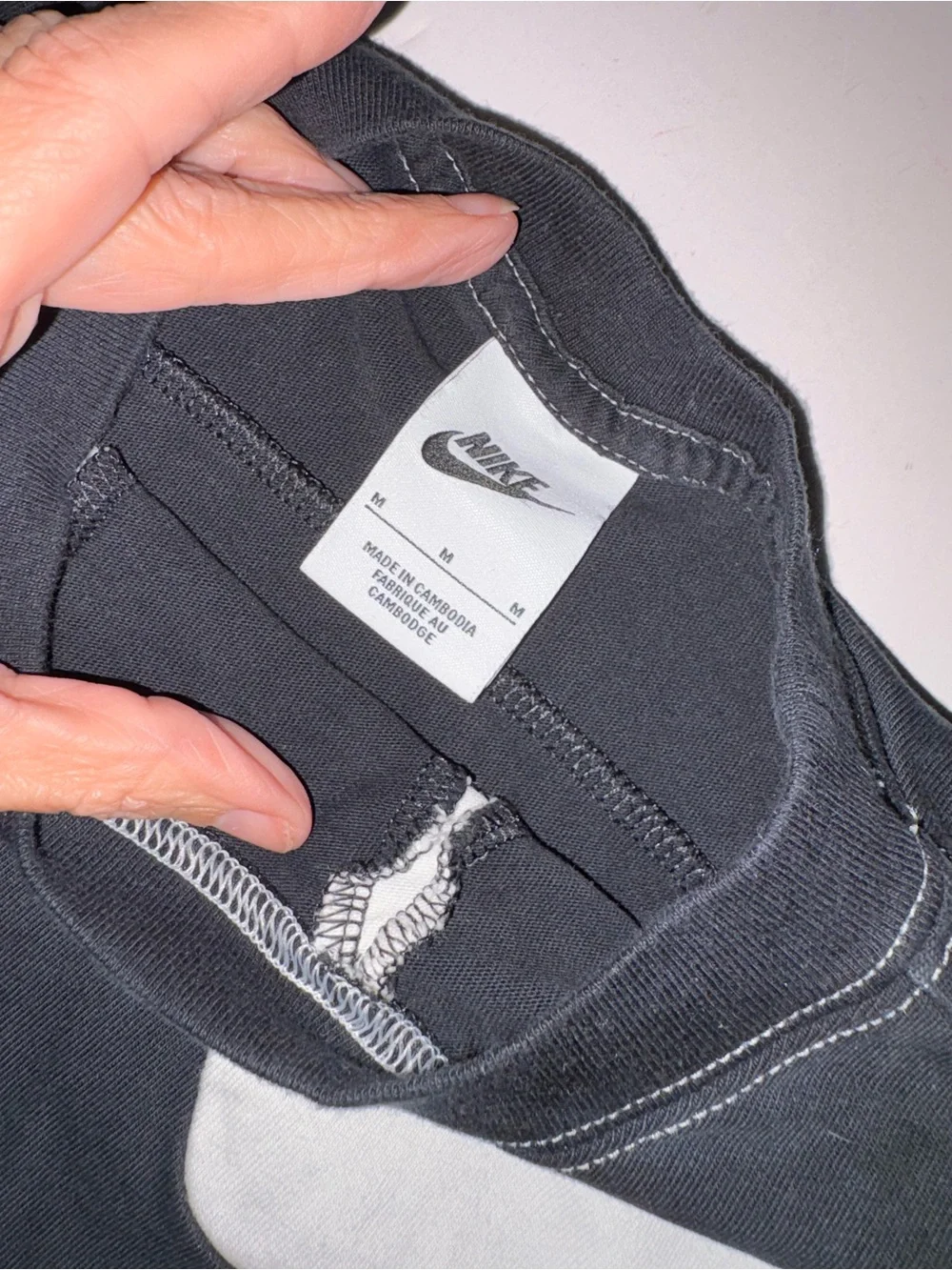 Nike size M double swish crop tee